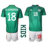 Camisa de time de futebol México Andres Guardado #18 Replicas 1º Equipamento Infantil Mundo 2022 Manga Curta (+ Calças curtas)